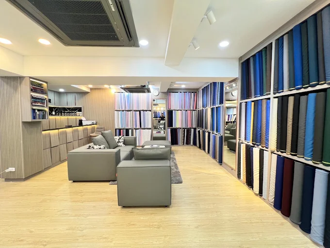 INSIDE THE SHOWROOM · THE FABRIC LIBRARY