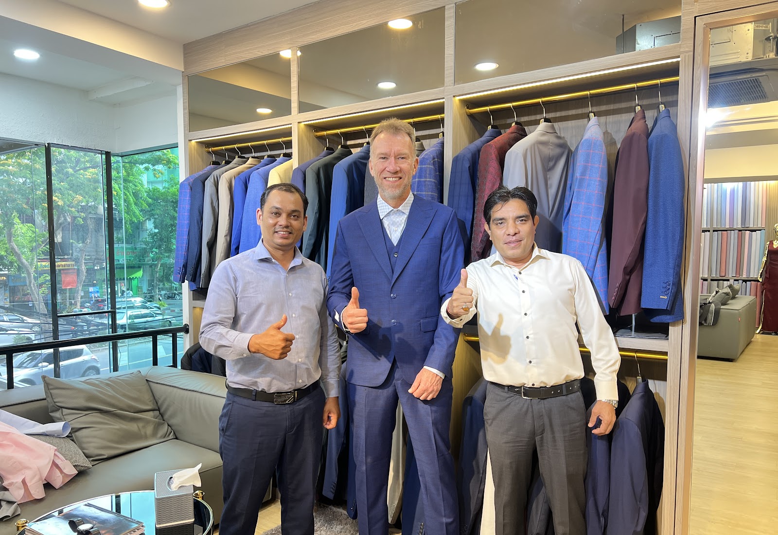 A Navy Suit, Delivered