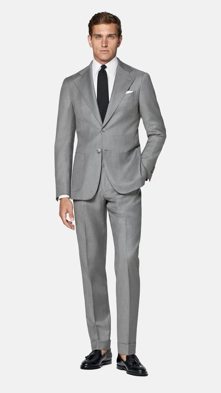 Grey travel suit front view