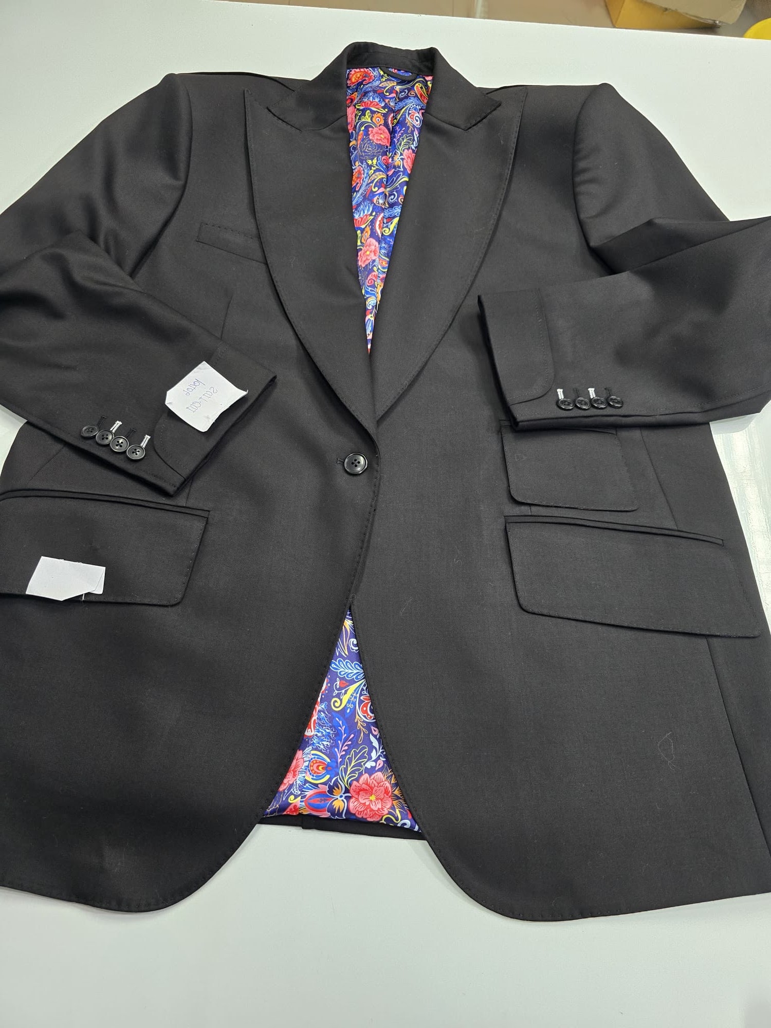 Floral-Lined Black Jacket