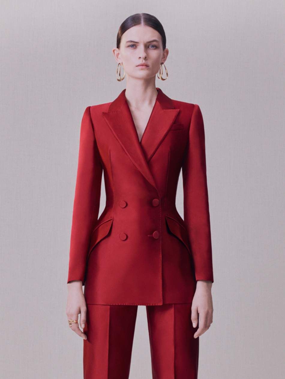 Scarlet Double-Breasted Suit